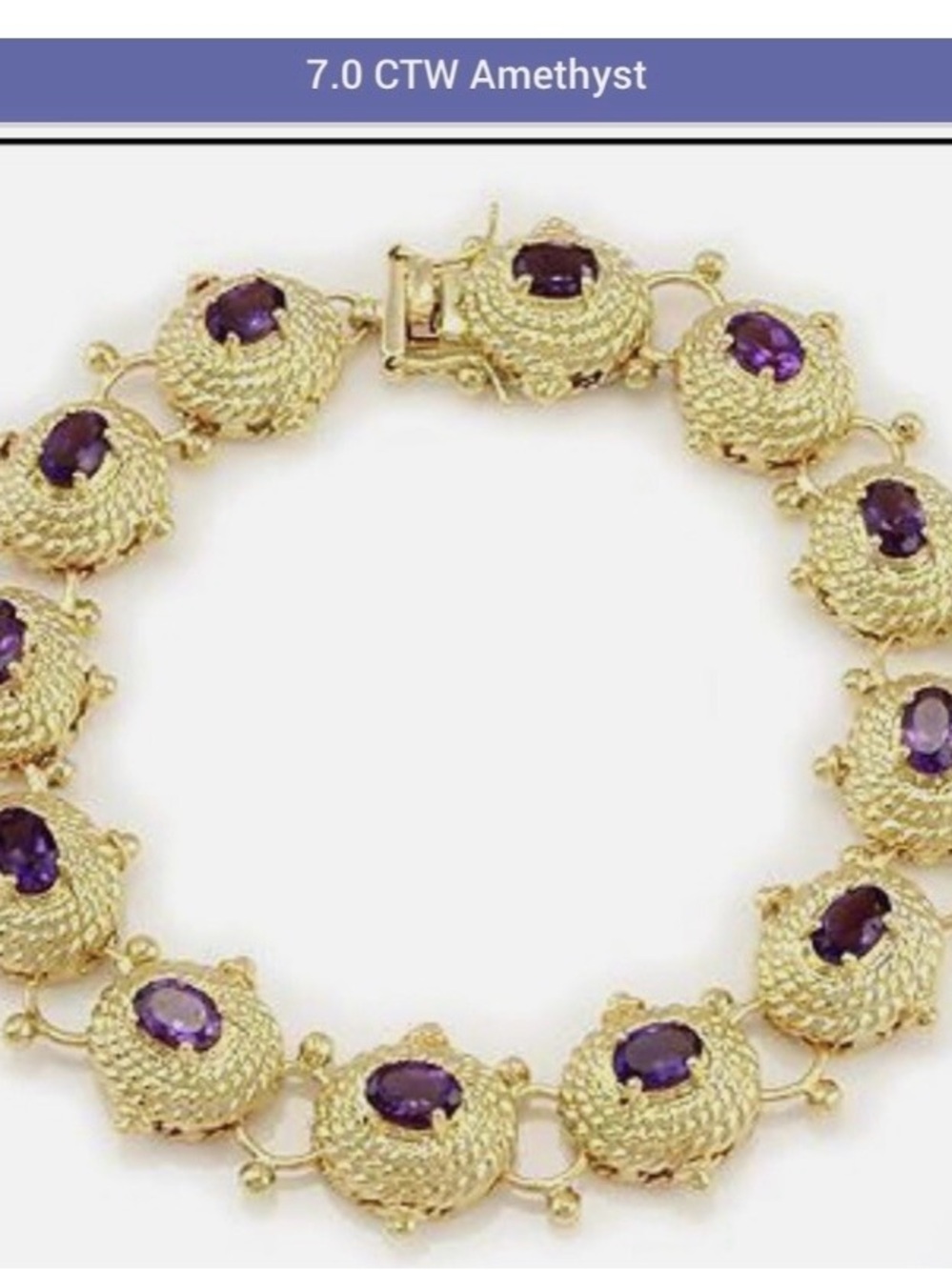 Genuine Amethyst Bracelet